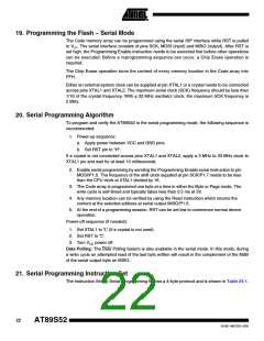 浏览型号AT89S52-24SI的Datasheet PDF文件第22页