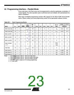 浏览型号AT89S52-24SI的Datasheet PDF文件第23页