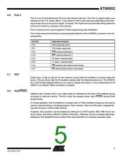 浏览型号AT89S52-24SI的Datasheet PDF文件第5页