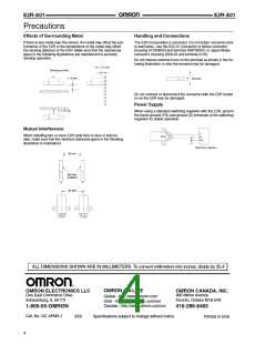 浏览型号E2R-A01的Datasheet PDF文件第4页