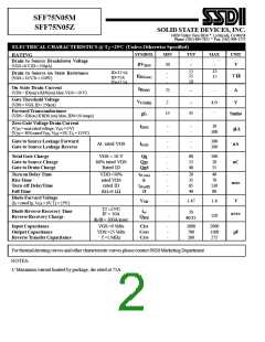 浏览型号SFF75N05M的Datasheet PDF文件第2页