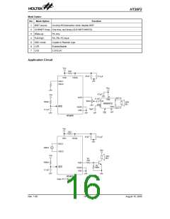 浏览型号HT36F2的Datasheet PDF文件第16页