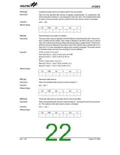 浏览型号HT36F2的Datasheet PDF文件第22页
