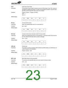 浏览型号HT36F2的Datasheet PDF文件第23页