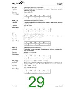 浏览型号HT36F2的Datasheet PDF文件第29页