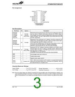 浏览型号HT46R47E的Datasheet PDF文件第3页