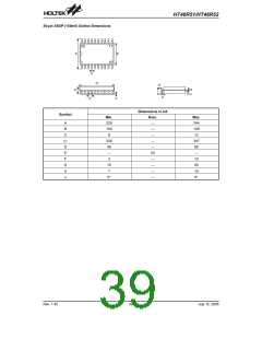 浏览型号HT46R51的Datasheet PDF文件第39页