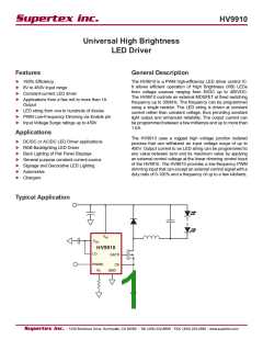 浏览型号HV9910LG-G的Datasheet PDF文件第1页