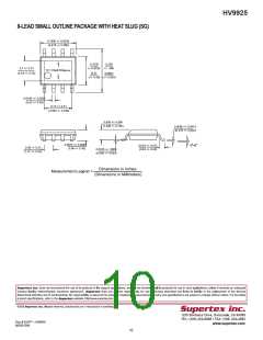 浏览型号HV9925SG-G的Datasheet PDF文件第10页