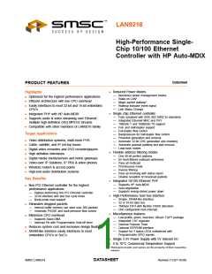 浏览型号LAN9218的Datasheet PDF文件第1页
