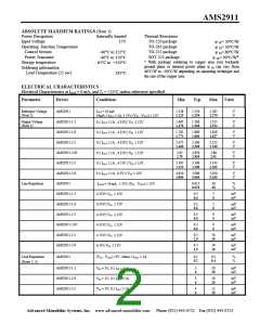 浏览型号AMS2911CD-5.0的Datasheet PDF文件第2页