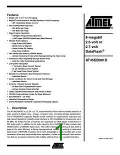 浏览型号AT45DB081D-SU-2.5的Datasheet PDF文件第1页