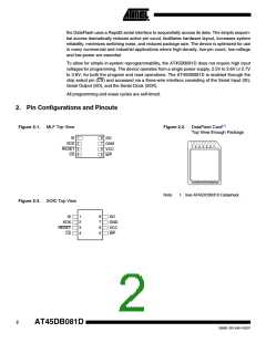 浏览型号AT45DB081D-SU-2.5的Datasheet PDF文件第2页