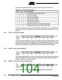 浏览型号ATMEGA169PV的Datasheet PDF文件第104页
