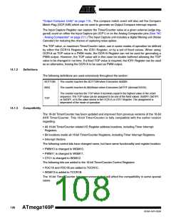 浏览型号ATMEGA169PV的Datasheet PDF文件第108页