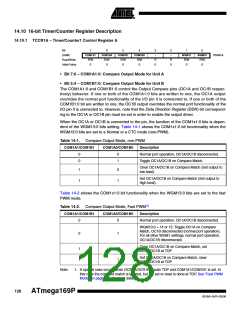 浏览型号ATMEGA169PV的Datasheet PDF文件第128页