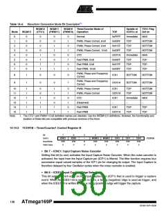 浏览型号ATMEGA169PV的Datasheet PDF文件第130页