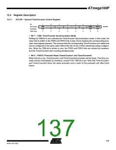 浏览型号ATMEGA169PV的Datasheet PDF文件第137页