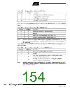 浏览型号ATMEGA169PV的Datasheet PDF文件第154页