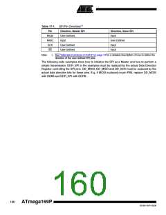 浏览型号ATMEGA169PV的Datasheet PDF文件第160页