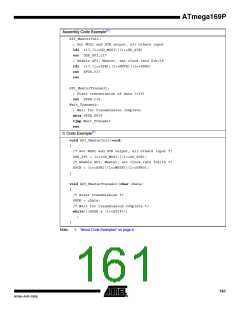 浏览型号ATMEGA169PV的Datasheet PDF文件第161页