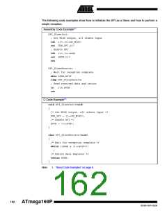 浏览型号ATMEGA169PV的Datasheet PDF文件第162页