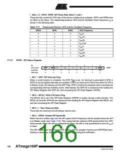 浏览型号ATMEGA169PV的Datasheet PDF文件第166页