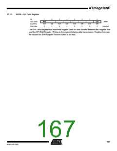 浏览型号ATMEGA169PV的Datasheet PDF文件第167页