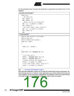 浏览型号ATMEGA169PV的Datasheet PDF文件第176页