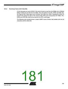 浏览型号ATMEGA169PV的Datasheet PDF文件第181页