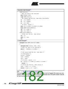 浏览型号ATMEGA169PV的Datasheet PDF文件第182页