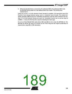 浏览型号ATMEGA169PV的Datasheet PDF文件第189页