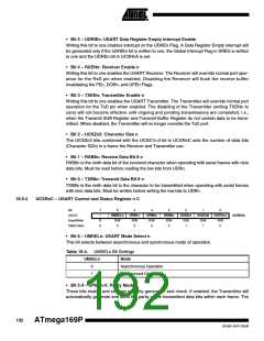 浏览型号ATMEGA169PV的Datasheet PDF文件第192页