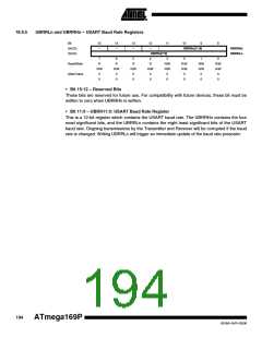 浏览型号ATMEGA169PV的Datasheet PDF文件第194页