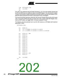 浏览型号ATMEGA169PV的Datasheet PDF文件第202页