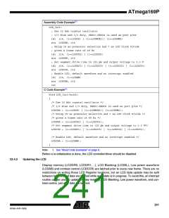 浏览型号ATMEGA169PV的Datasheet PDF文件第241页