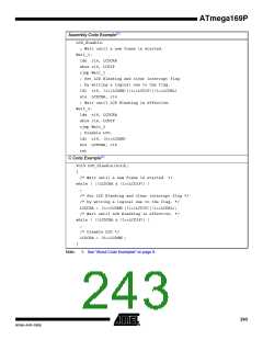 浏览型号ATMEGA169PV的Datasheet PDF文件第243页