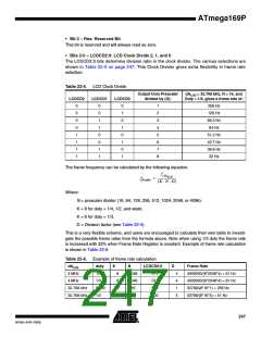 浏览型号ATMEGA169PV的Datasheet PDF文件第247页
