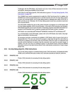 浏览型号ATMEGA169PV的Datasheet PDF文件第255页