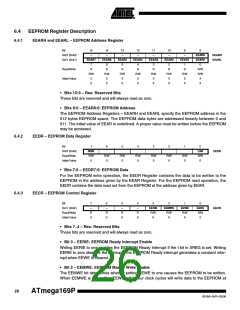 浏览型号ATMEGA169PV的Datasheet PDF文件第26页