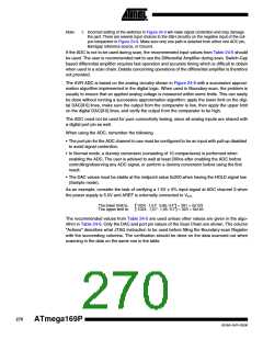 浏览型号ATMEGA169PV的Datasheet PDF文件第270页