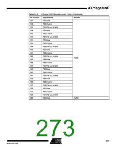 浏览型号ATMEGA169PV的Datasheet PDF文件第273页