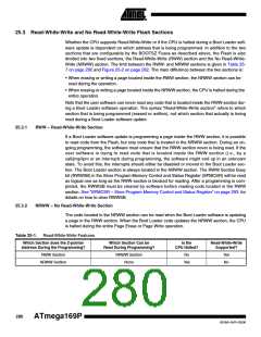 浏览型号ATMEGA169PV的Datasheet PDF文件第280页