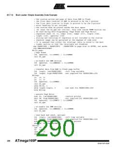 浏览型号ATMEGA169PV的Datasheet PDF文件第290页