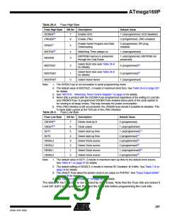 浏览型号ATMEGA169PV的Datasheet PDF文件第297页