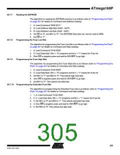 浏览型号ATMEGA169PV的Datasheet PDF文件第305页