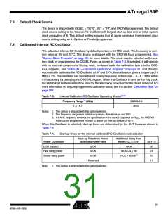 浏览型号ATMEGA169PV的Datasheet PDF文件第31页