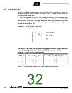 浏览型号ATMEGA169PV的Datasheet PDF文件第32页
