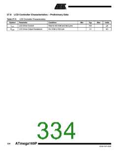 浏览型号ATMEGA169PV的Datasheet PDF文件第334页