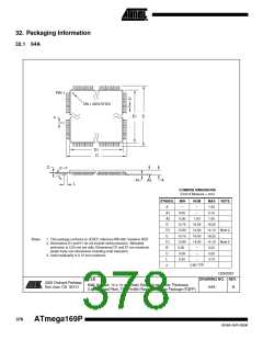 浏览型号ATMEGA169PV的Datasheet PDF文件第378页